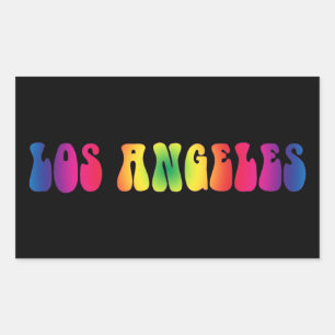 Los Angeles Retro Gefärbte Krawatte Sticker