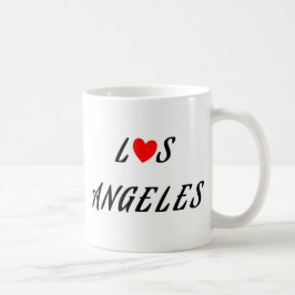 Los Angeles Rotes Herz Kaffeetasse