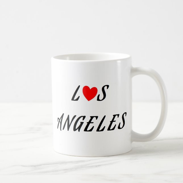 Los Angeles Rotes Herz Kaffeetasse (Rechts)