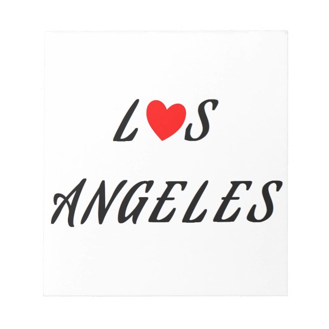 Los Angeles Rotes Herz Notizblock (Vorderseite)