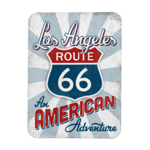Los Angeles Route 66 Vintag America Kalifornien Magnet