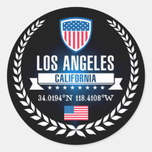 Los Angeles Runder Aufkleber