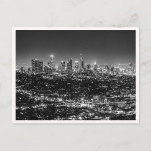 Los Angeles Skyline bei Nacht Panoramablick auf di Postkarte