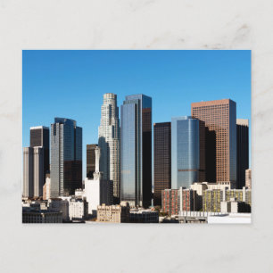 Los Angeles Skyline Downtown Feiertagspostkarte