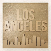 Los Angeles Skyline Gold Untersetzer