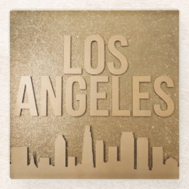 Los Angeles Skyline Gold Untersetzer