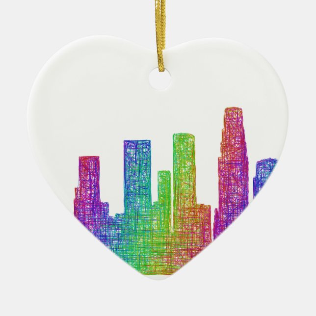 Los Angeles-Skyline Keramikornament (Vorne)