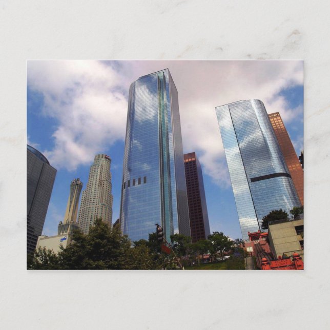 Los Angeles Skyline, Los Angeles Postcard Postkarte (Vorderseite)