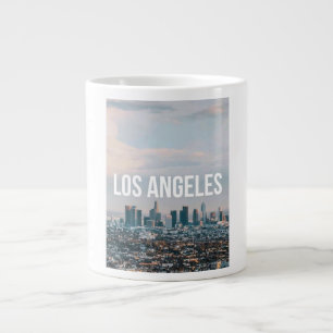 Los Angeles Skyline Retro Stadt Ästhetik Reise  Jumbo-Tasse