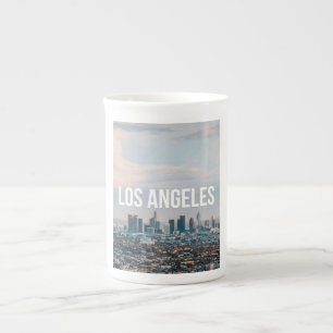Los Angeles Skyline Retro Stadt Ästhetik Reise  Prozellantasse