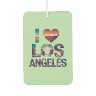 Los Angeles Skyline Sunset & Hollywood Typografie Autolufterfrischer