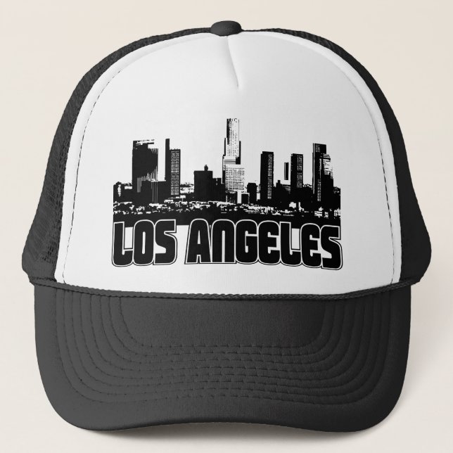 Los Angeles-Skyline Truckerkappe (Vorderseite)