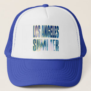"Los Angeles Summer Letter Blue" Hat Truckerkappe