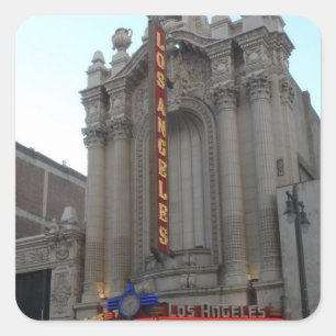 Los Angeles Theater Quadratischer Aufkleber