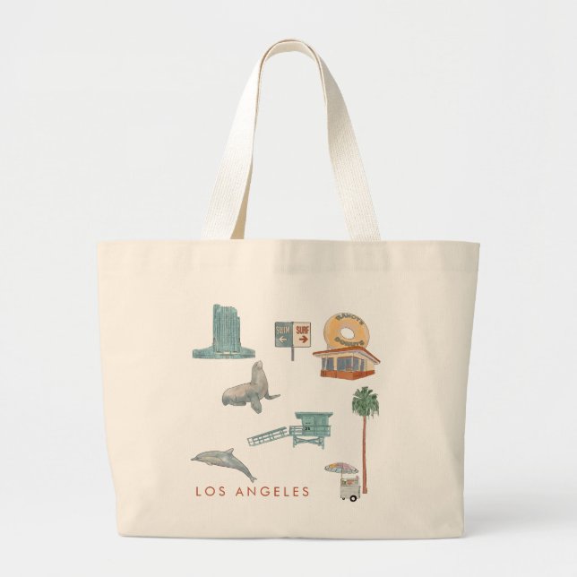 Los Angeles Tote Bag Jumbo Stoffbeutel (Vorne)