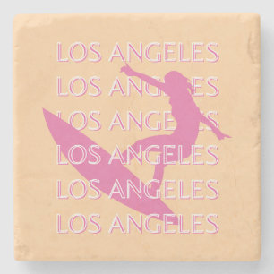 Los Angeles Travel Art, Kalifornien, Beach Lovers Steinuntersetzer
