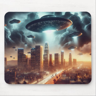 Los Angeles UFO Invasion Mousepad