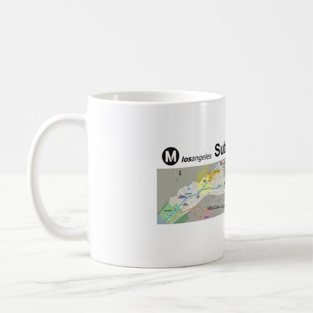 Los Angeles-Untergrundbahn zum Meer Kaffeetasse (Links)