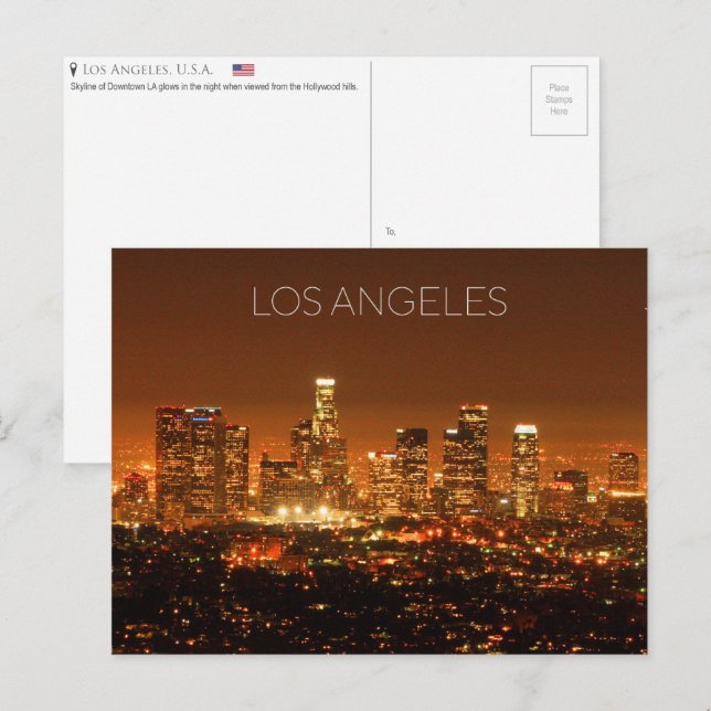 Los Angeles, US-Postkarte Postkarte (Vorne/Hinten)