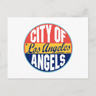 Los Angeles Vintage Etikett Postkarte