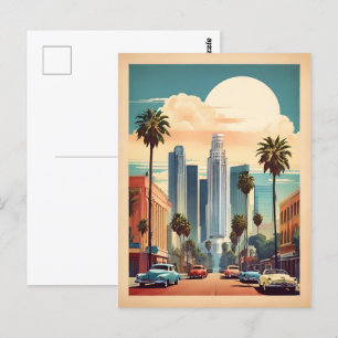 Los Angeles Vintage-Plakat Postkarte