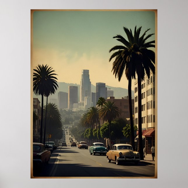 Los Angeles Vintage Poster (Vorne)