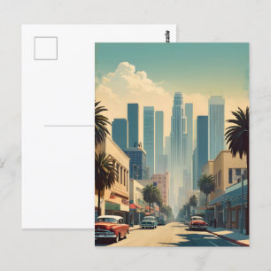 Los Angeles Vintage Poster Postkarte