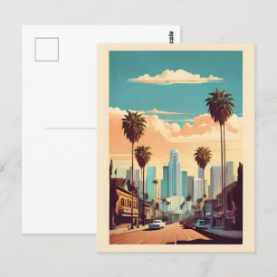 Los Angeles Vintage Poster Postkarte