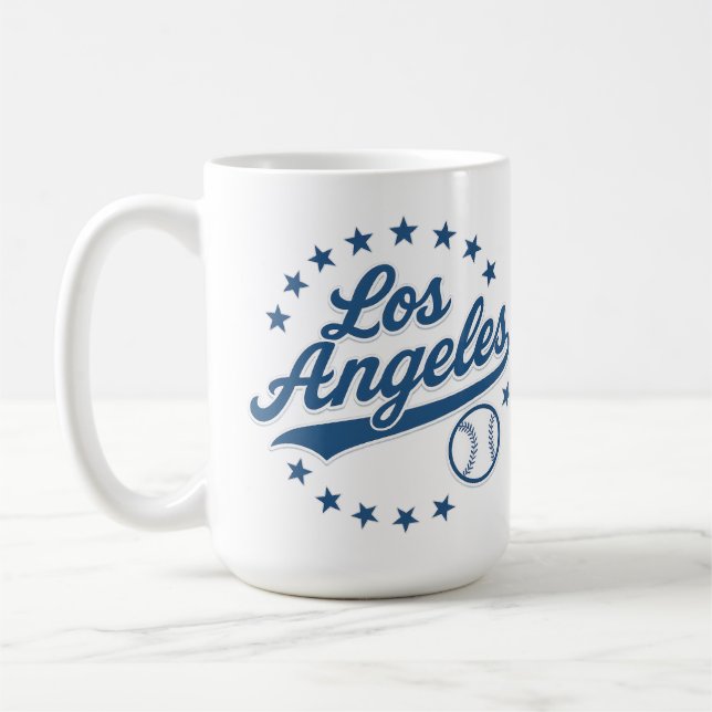 Los Angeles Vintages Baseball Logo Design - Classi Kaffeetasse (Links)