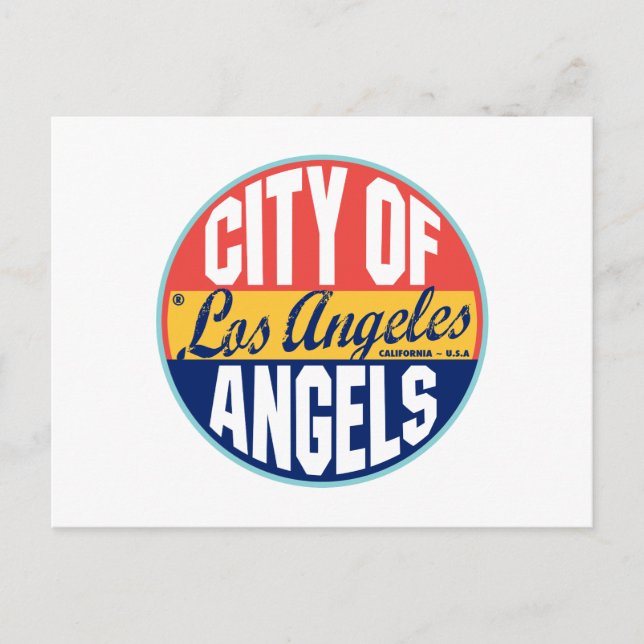 Los Angeles Vintages Label Postkarte (Vorderseite)