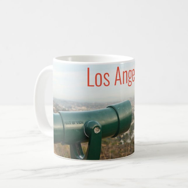 Los Angeles von Mulholland Drive Kaffeetasse (Vorderseite Links)