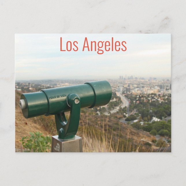 Los Angeles von Mulholland Drive Postkarte (Vorderseite)