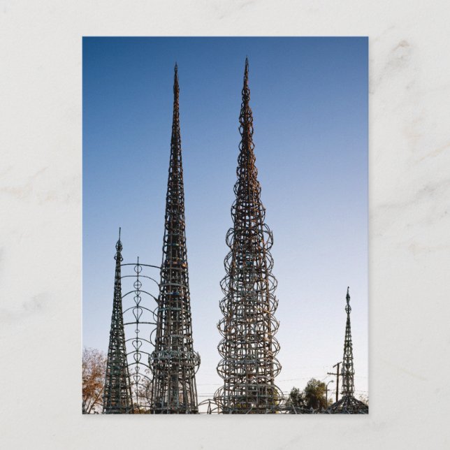 Los Angeles Watts Towers Postkarte (Vorderseite)