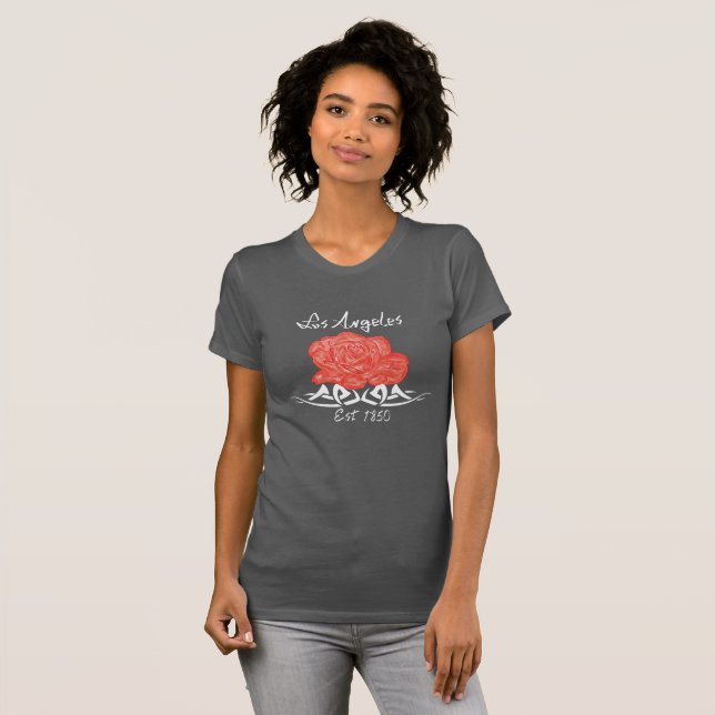 Los- AngelesRosen-T-Shirt T-Shirt (Vorne ganz)