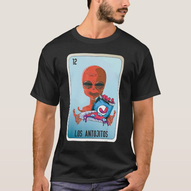 Los Antojitos Mexican Slang Lottery Bingo Cards T-Shirt (Vorderseite)