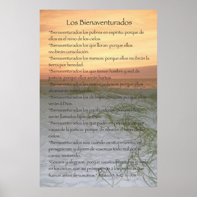 Los Bienaventurados (Version Vertical) Poster (Vorne)
