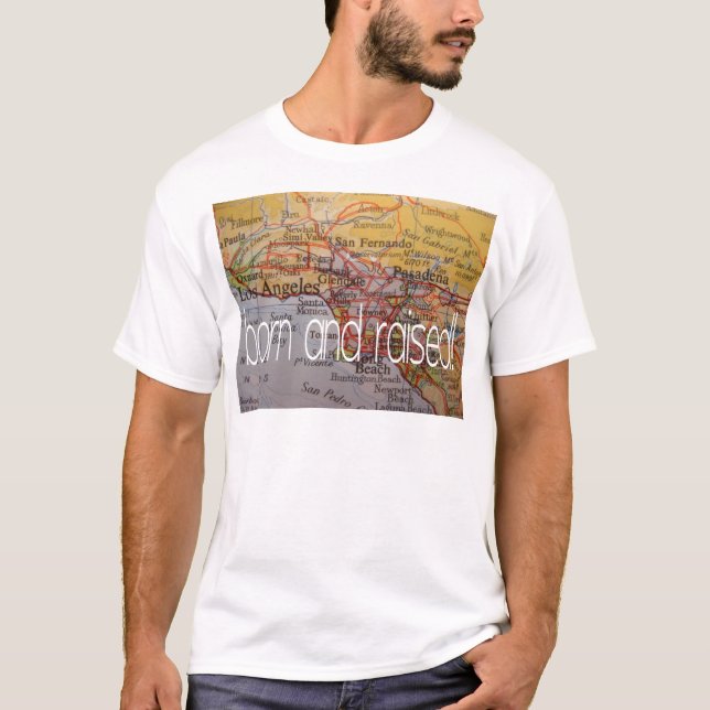 los Engel geboren und aufgewachsen T-Shirt (Vorderseite)
