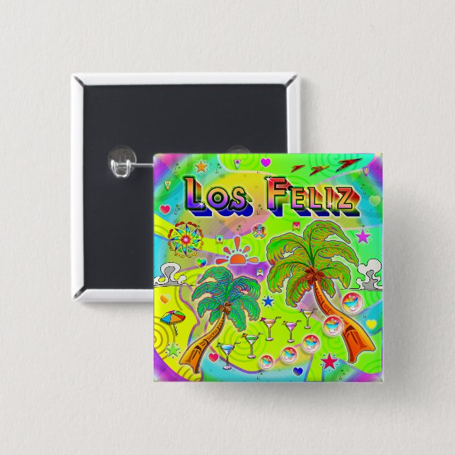 Los Feliz Mind Focus Button (Vorne & Hinten)