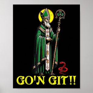 Los geh lustig St Patricks Day Shamrock St Patty P Poster