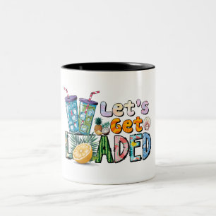 Los geht's Beladene Tasse Farbige Tropische Geträn