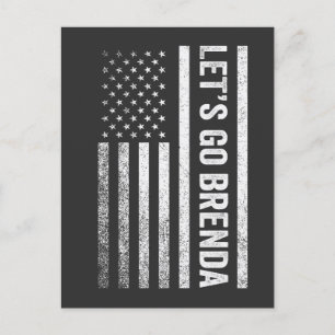 Los geht's Brenda Amerikanische Flagge Wahl  Postkarte