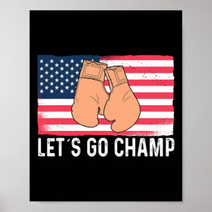 Los geht's Champ Kickboxen Boxen Sport Kämpfer Poster