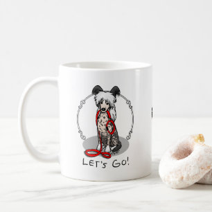 Los geht's! Chinesischer Crested Hund (hl blk wh 1 Kaffeetasse