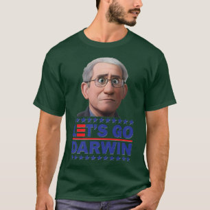 Los geht's Darwin USA-Flagge Vintage Fauci Ouchie  T-Shirt