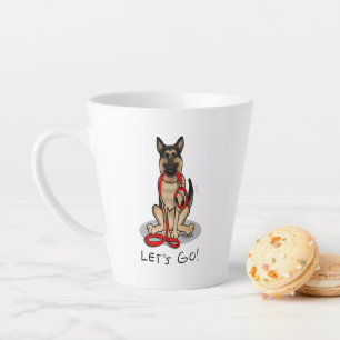 Los geht's! Deutscher Schäferhund (schwarz-rot) Milchtasse