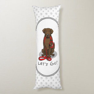Los geht's! Flat-Coated Retriever Hund (leberfarbe Seitenschläferkissen