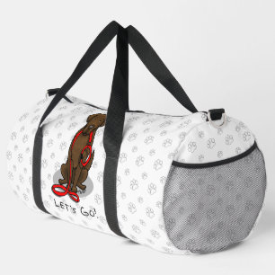 Los geht's! Flat-Coated Retriever Hund (liver) Duffle Bag