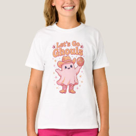 Los geht's Ghouls Disco Cowboy Geist Pink Glitzer  T-Shirt