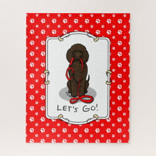Los geht's! Irish Water Spaniel Hund (liver 1)