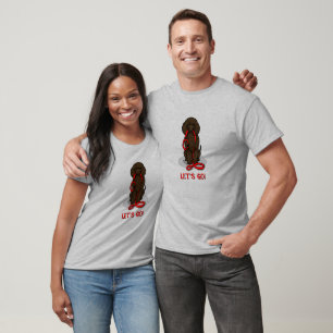 Los geht's! Irish Water Spaniel Hund (liver 1) T-Shirt